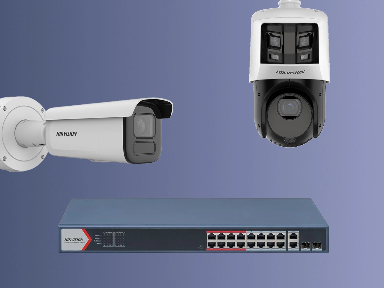 HikVision Überwachungskameras in den Bauformen Dome, Bullet und Turret